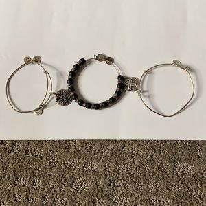 Alex and Ani black beaded bracelet